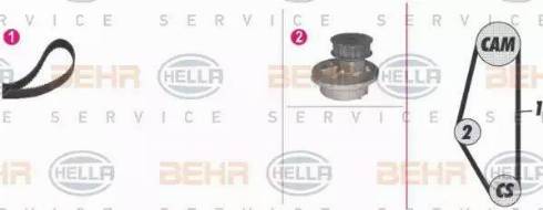 BEHR HELLA Service 8MP 376 804-881 - Водяной насос + комплект зубчатого ремня ГРМ unicars.by