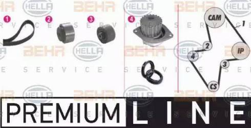 BEHR HELLA Service 8MP 376 805-811 - Водяной насос + комплект зубчатого ремня ГРМ unicars.by