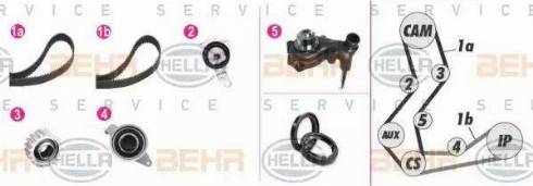 BEHR HELLA Service 8MP 376 806-861 - Водяной насос + комплект зубчатого ремня ГРМ unicars.by