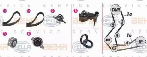 BEHR HELLA Service 8MP 376 806-811 - Водяной насос + комплект зубчатого ремня ГРМ unicars.by