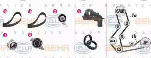 BEHR HELLA Service 8MP 376 806-871 - Водяной насос + комплект зубчатого ремня ГРМ unicars.by