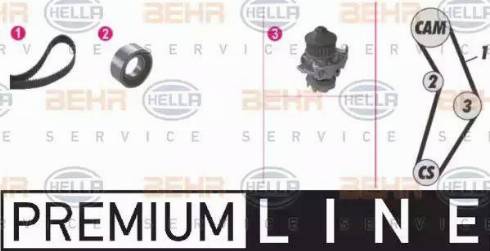 BEHR HELLA Service 8MP 376 800-861 - Водяной насос + комплект зубчатого ремня ГРМ unicars.by