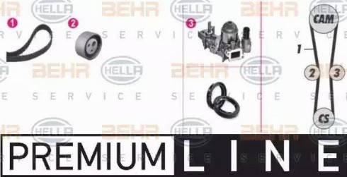 BEHR HELLA Service 8MP 376 800-821 - Водяной насос + комплект зубчатого ремня ГРМ unicars.by