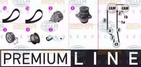 BEHR HELLA Service 8MP 376 801-841 - Водяной насос + комплект зубчатого ремня ГРМ unicars.by