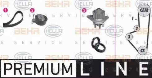 BEHR HELLA Service 8MP 376 803-891 - Водяной насос + комплект зубчатого ремня ГРМ unicars.by