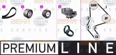 BEHR HELLA Service 8MP 376 803-851 - Водяной насос + комплект зубчатого ремня ГРМ unicars.by