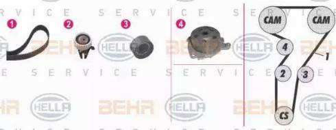 BEHR HELLA Service 8MP 376 803-831 - Водяной насос + комплект зубчатого ремня ГРМ unicars.by