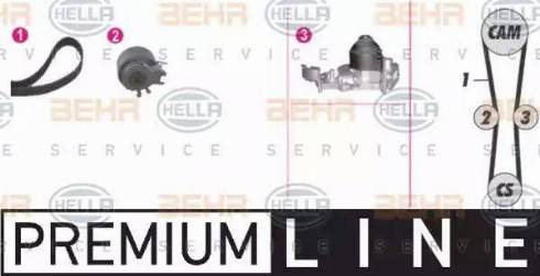 BEHR HELLA Service 8MP 376 802-851 - Водяной насос + комплект зубчатого ремня ГРМ unicars.by