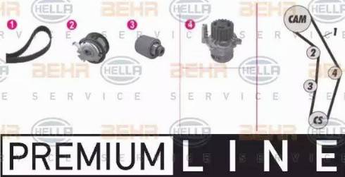 BEHR HELLA Service 8MP 376 802-831 - Водяной насос + комплект зубчатого ремня ГРМ unicars.by