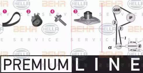 BEHR HELLA Service 8MP 376 814-821 - Водяной насос + комплект зубчатого ремня ГРМ unicars.by