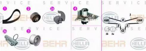 BEHR HELLA Service 8MP 376 816-841 - Водяной насос + комплект зубчатого ремня ГРМ unicars.by