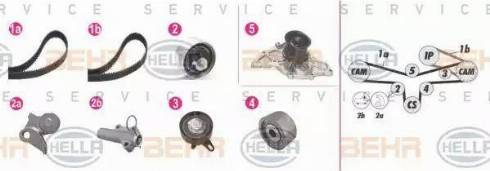 BEHR HELLA Service 8MP 376 810-891 - Водяной насос + комплект зубчатого ремня ГРМ unicars.by