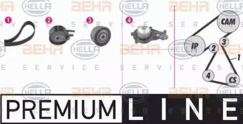 BEHR HELLA Service 8MP 376 811-861 - Водяной насос + комплект зубчатого ремня ГРМ unicars.by