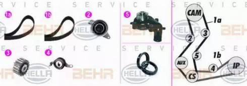 BEHR HELLA Service 8MP 376 818-891 - Водяной насос + комплект зубчатого ремня ГРМ unicars.by