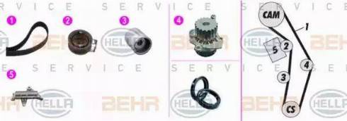 BEHR HELLA Service 8MP 376 818-861 - Водяной насос + комплект зубчатого ремня ГРМ unicars.by