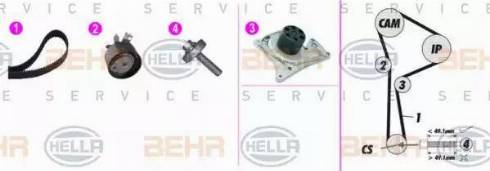 BEHR HELLA Service 8MP 376 817-821 - Водяной насос + комплект зубчатого ремня ГРМ unicars.by