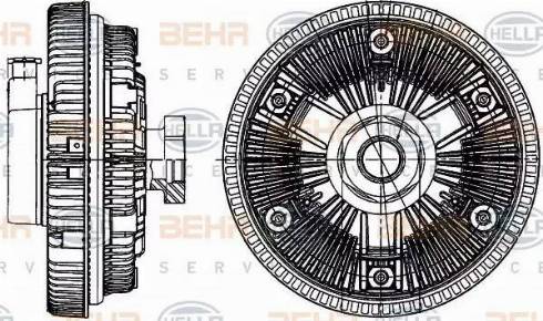 BEHR HELLA Service 8MV 376 907-411 - Сцепление, вентилятор радиатора unicars.by