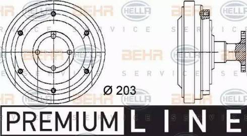 BEHR HELLA Service 8MV 376 731-351 - Сцепление, вентилятор радиатора unicars.by