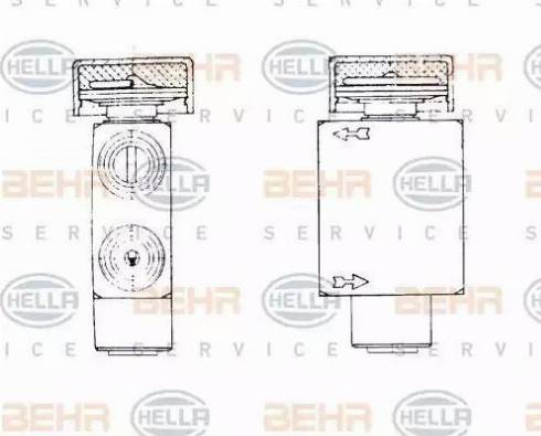 BEHR HELLA Service 8UW 351 234-031 - Расширительный клапан, кондиционер unicars.by