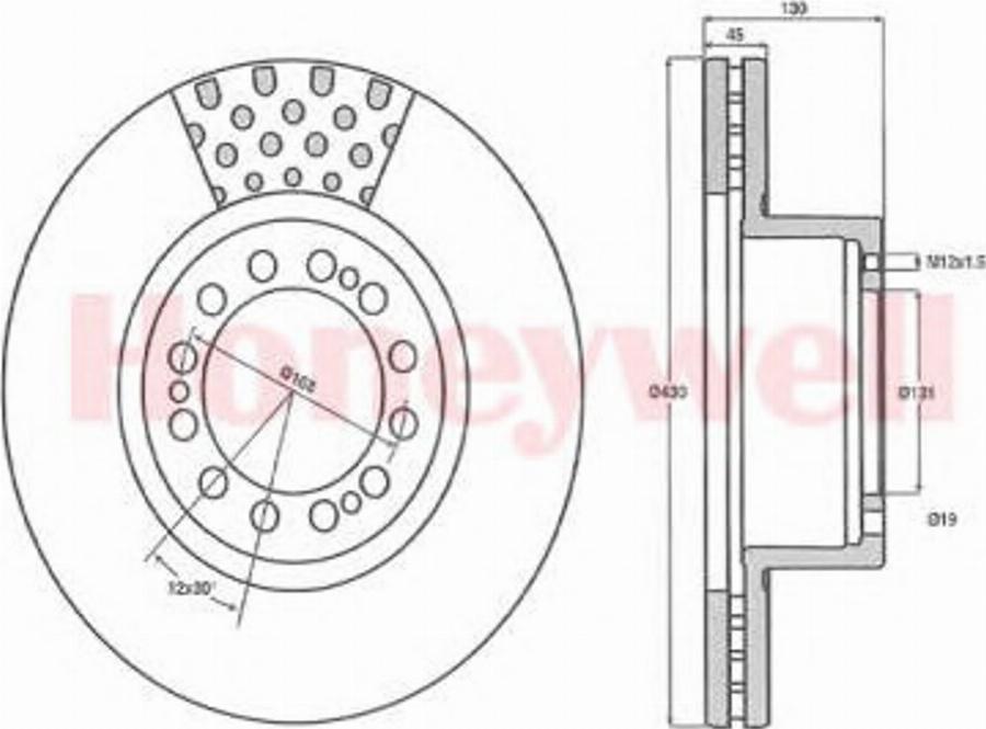 BENDIX 569001B - Тормозной диск unicars.by