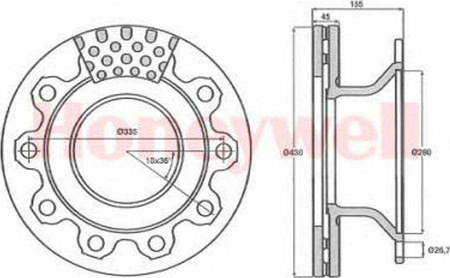 BENDIX 569020B - Тормозной диск unicars.by