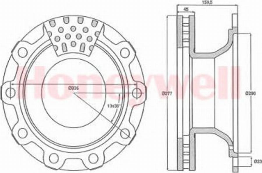 BENDIX 569022B - Тормозной диск unicars.by