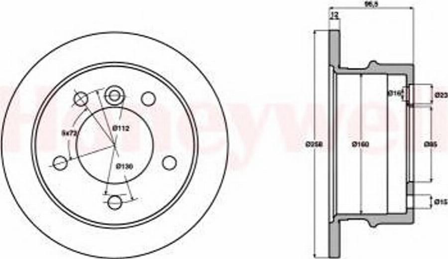 BENDIX 569120 B - Тормозной диск unicars.by