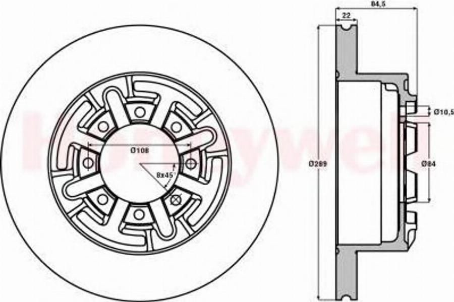 BENDIX 562469B - Тормозной диск unicars.by