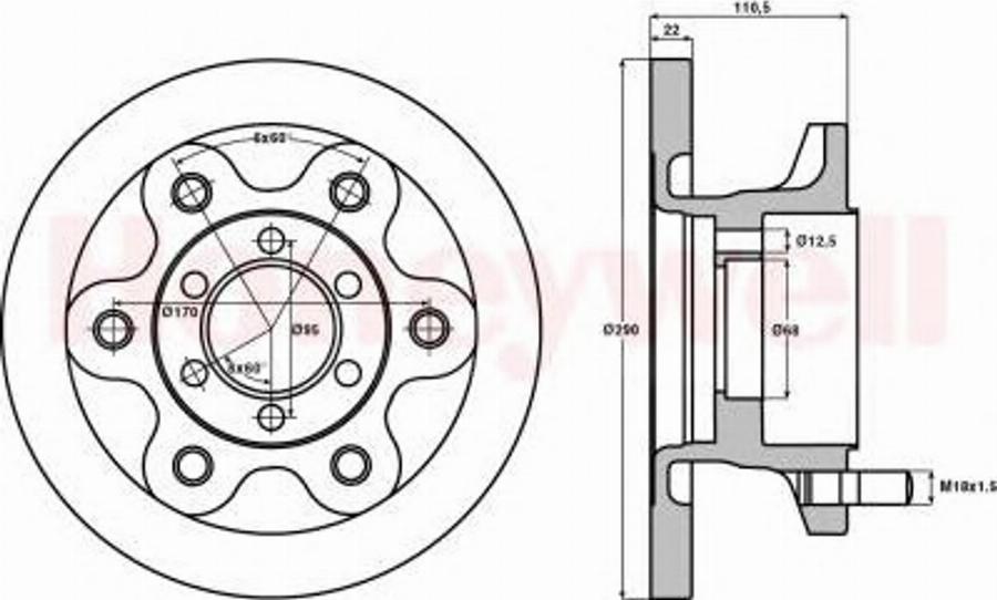 BENDIX 562467B - Тормозной диск unicars.by