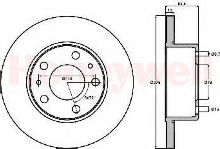 BENDIX 562479B - Тормозной диск unicars.by