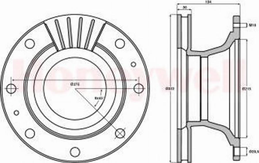 BENDIX 567116B - Тормозной диск unicars.by