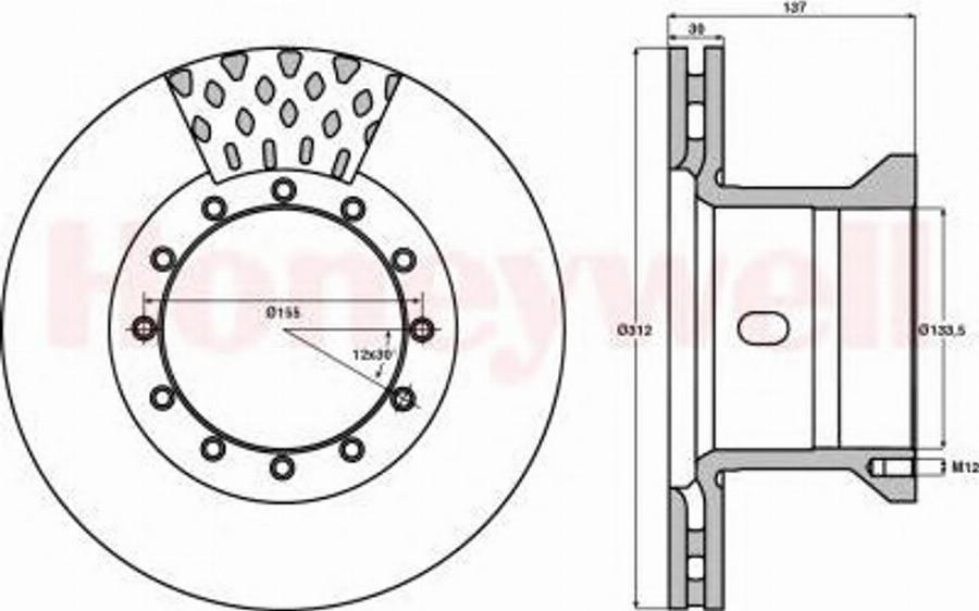 BENDIX 567123B - Тормозной диск unicars.by