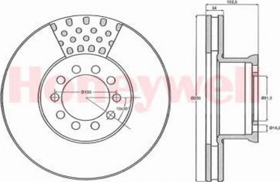 BENDIX 567764B - Тормозной диск unicars.by