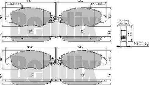 BENDIX 510903 - Тормозные колодки, дисковые, комплект unicars.by