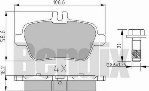 BENDIX 510914 - Тормозные колодки, дисковые, комплект unicars.by