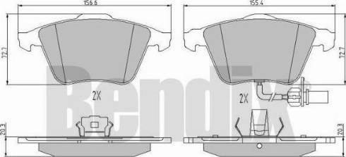 BENDIX 510920 - Тормозные колодки, дисковые, комплект unicars.by