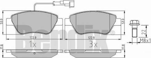 BENDIX 510409 - Тормозные колодки, дисковые, комплект unicars.by