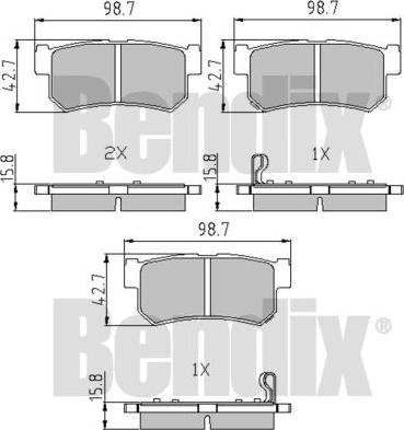 BENDIX 510563 - Тормозные колодки, дисковые, комплект unicars.by