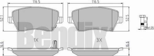 BENDIX 510503 - Тормозные колодки, дисковые, комплект unicars.by