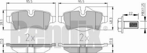 BENDIX 510511 - Тормозные колодки, дисковые, комплект unicars.by