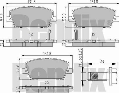 BENDIX 510534 - Тормозные колодки, дисковые, комплект unicars.by