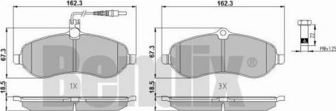 BENDIX 510530 - Тормозные колодки, дисковые, комплект unicars.by