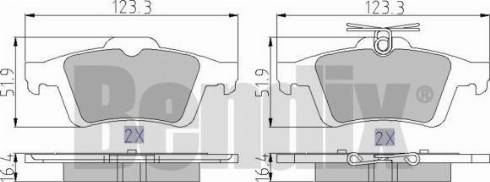 BENDIX 510529 - Тормозные колодки, дисковые, комплект unicars.by