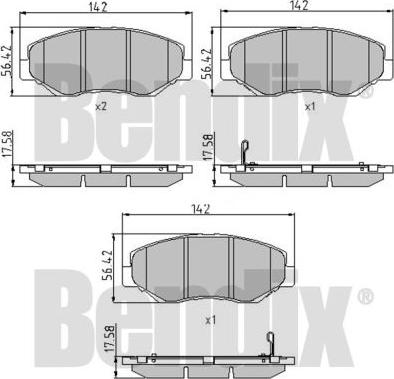 BENDIX 510699 - Тормозные колодки, дисковые, комплект unicars.by