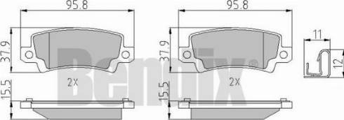 BENDIX 510642 - Тормозные колодки, дисковые, комплект unicars.by