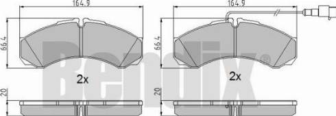 BENDIX 510655 - Тормозные колодки, дисковые, комплект unicars.by