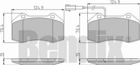 BENDIX 510653 - Тормозные колодки, дисковые, комплект unicars.by