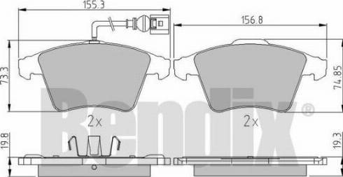 BENDIX 510602 - Тормозные колодки, дисковые, комплект unicars.by