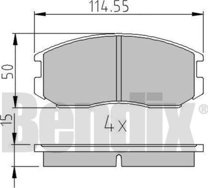 BENDIX 510094 - Тормозные колодки, дисковые, комплект unicars.by