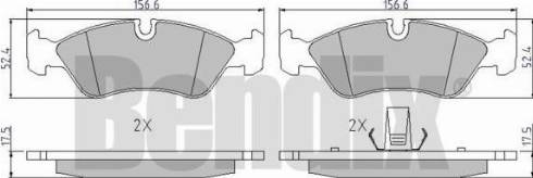 BENDIX 510058 - Тормозные колодки, дисковые, комплект unicars.by